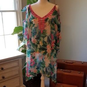 Tropical Bathing Suit Coverup